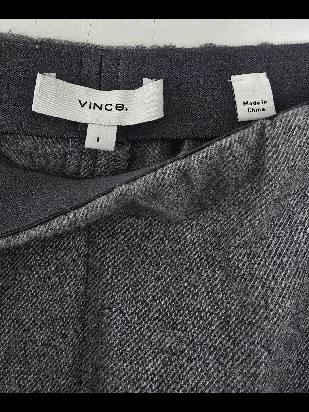 Vince Gray Wide-Leg Trousers, Pull Up, With Pockets, Wool Blend Size L, EUC - Picture 3 of 5